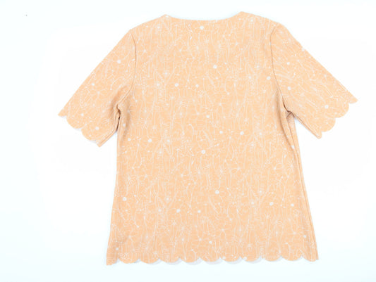 Womens UK Size 12 NEXT Orange Basic T-Shirt