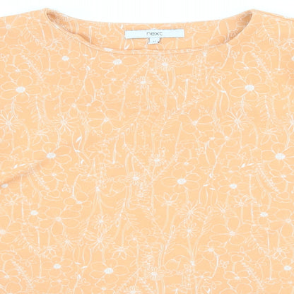 Womens UK Size 12 NEXT Orange Basic T-Shirt