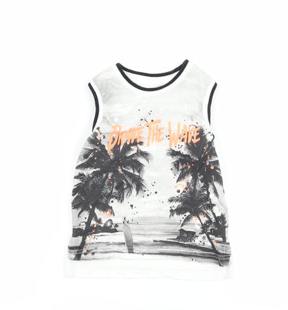 Nutmeg Baby White   Basic Tank Size 18-24 Months  - graphic