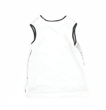 Nutmeg Baby White   Basic Tank Size 18-24 Months  - graphic