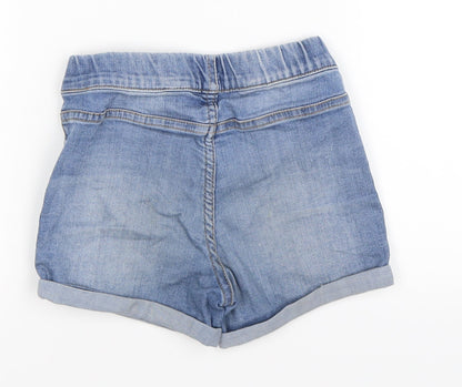 &Denim Girls Blue  Denim Cut-Off Shorts Size 5-6 Years