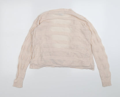 aphorism Womens Pink  Knit Cardigan Jumper Size 12