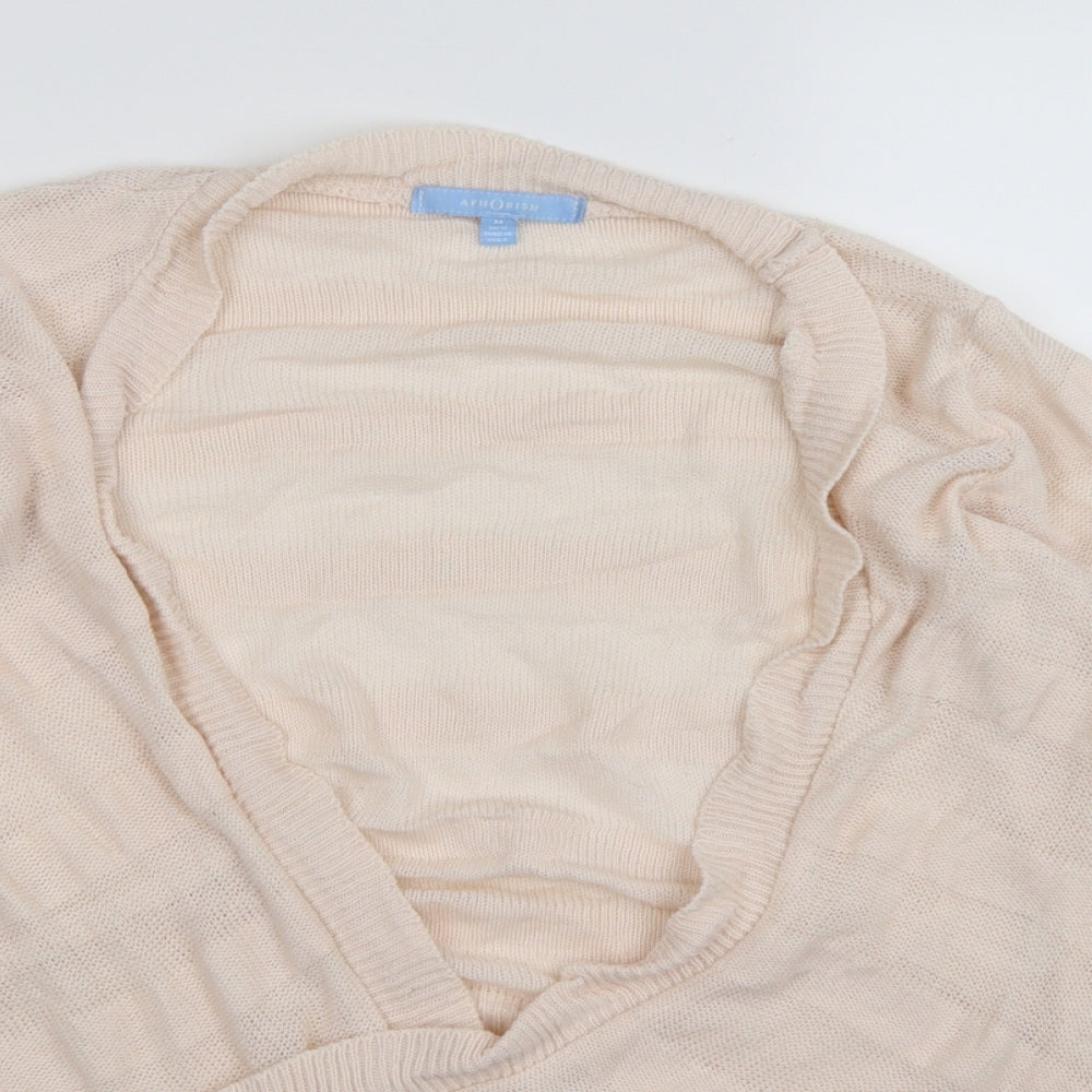 aphorism Womens Pink  Knit Cardigan Jumper Size 12