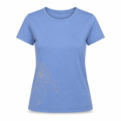 Womens UK Size M Preworn Blue Basic T-Shirt