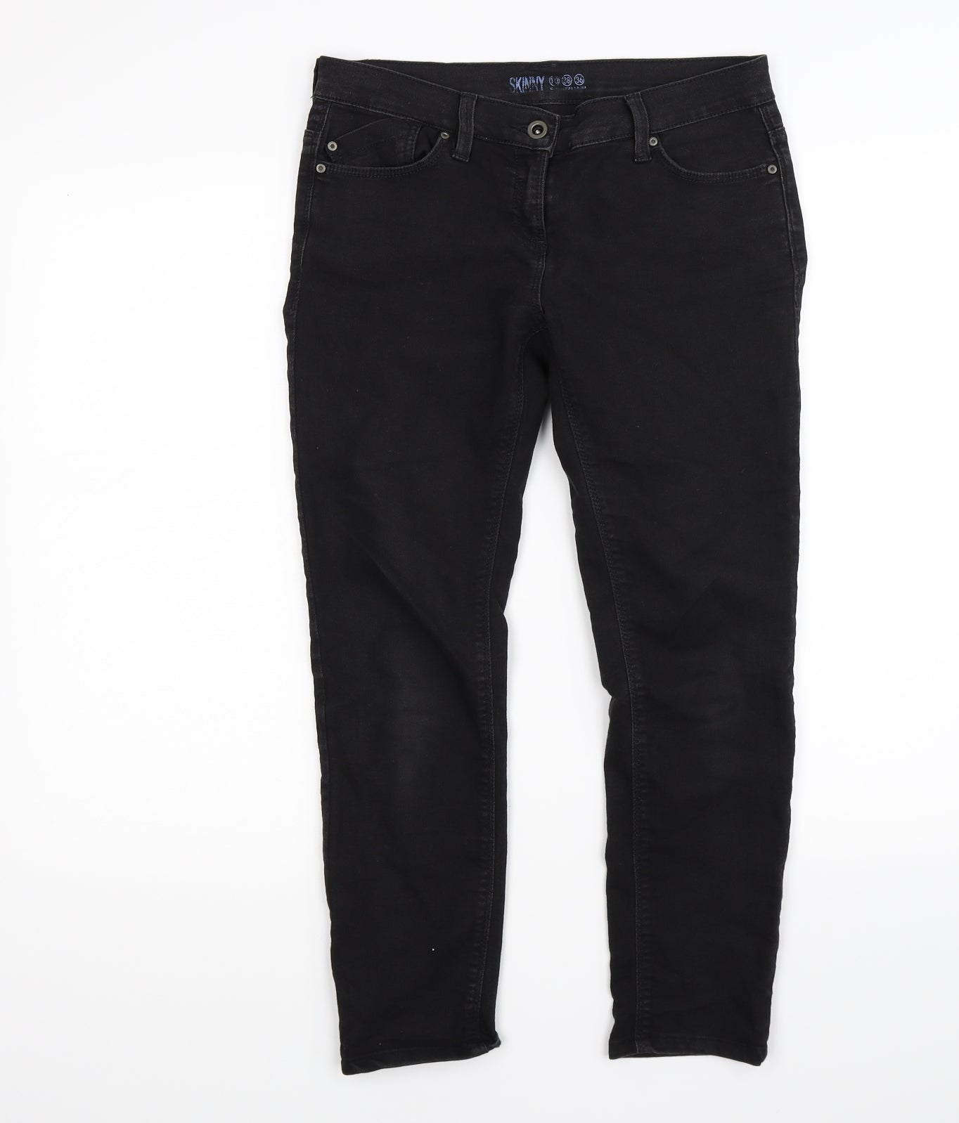 denim co Womens Black  Denim Skinny Jeans Size 10 L24 in