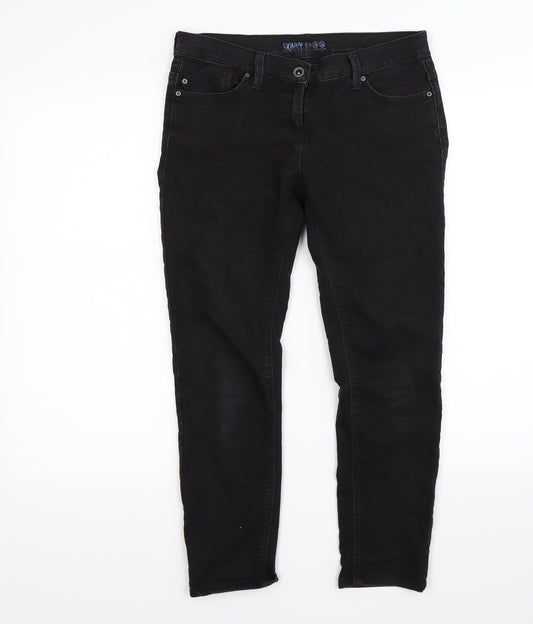 denim co Womens Black  Denim Skinny Jeans Size 10 L24 in