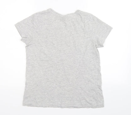 Womens UK Size S H&M Grey Basic T-Shirt