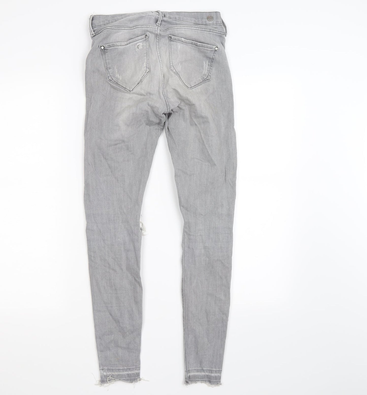 River Island Womens Grey  Denim Skinny Jeans Size 8 L26 in