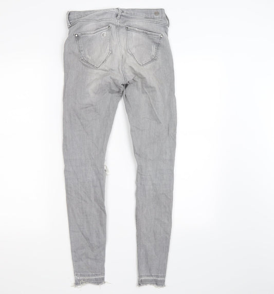 River Island Womens Grey  Denim Skinny Jeans Size 8 L26 in