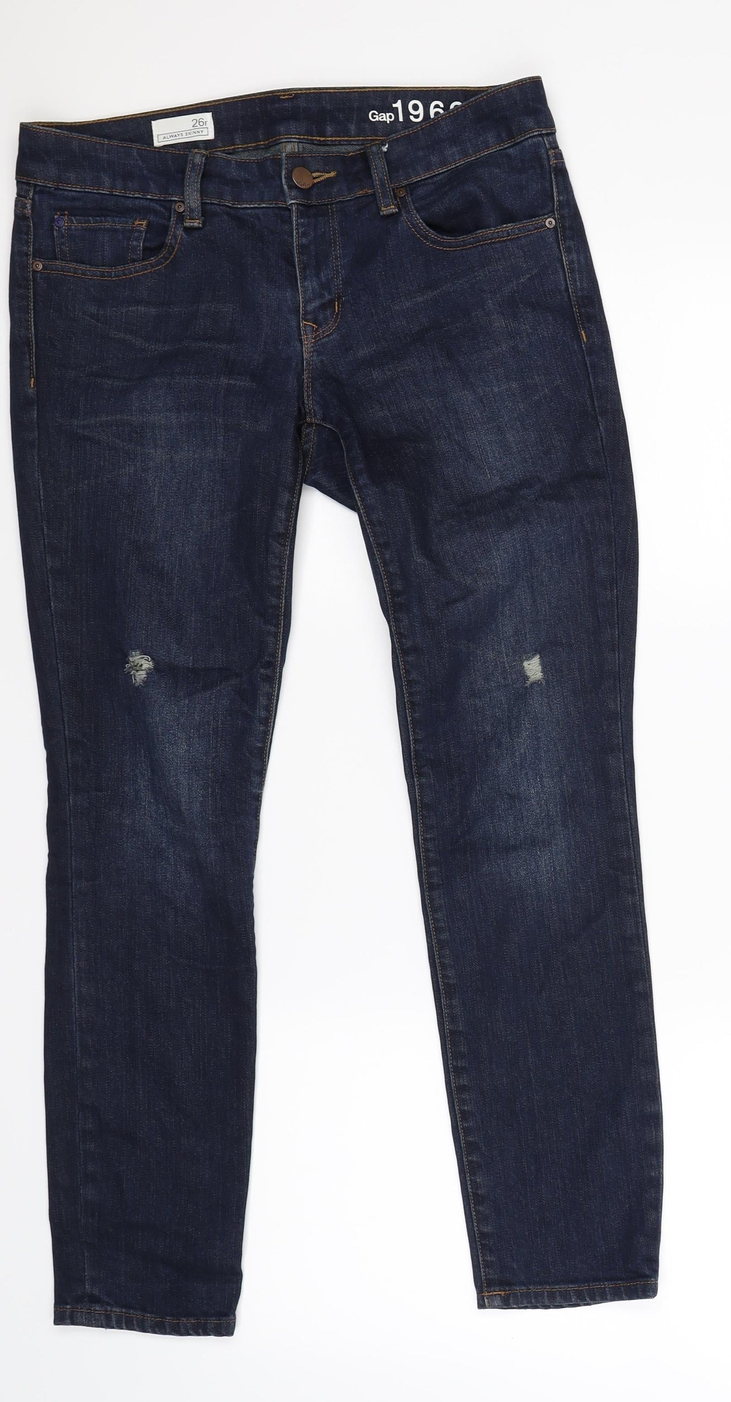 Gap Womens Blue  Denim Straight Jeans Size 26 L28 in