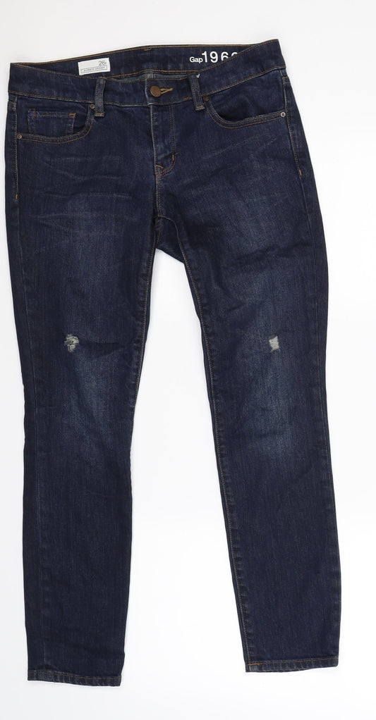Gap Womens Blue  Denim Straight Jeans Size 26 L28 in