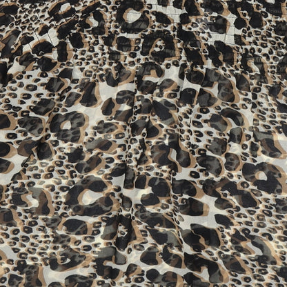 Papaya Womens Brown Polka Dot Chiffon Basic Blouse Size 8