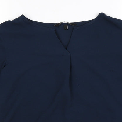 Womens UK Size S VERO MODA Blue Basic Blouse