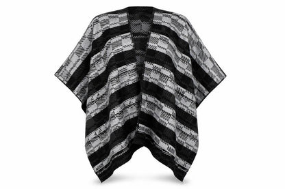 Preworn Womens Grey Check Knit  Shawl/Wrap   - reversible