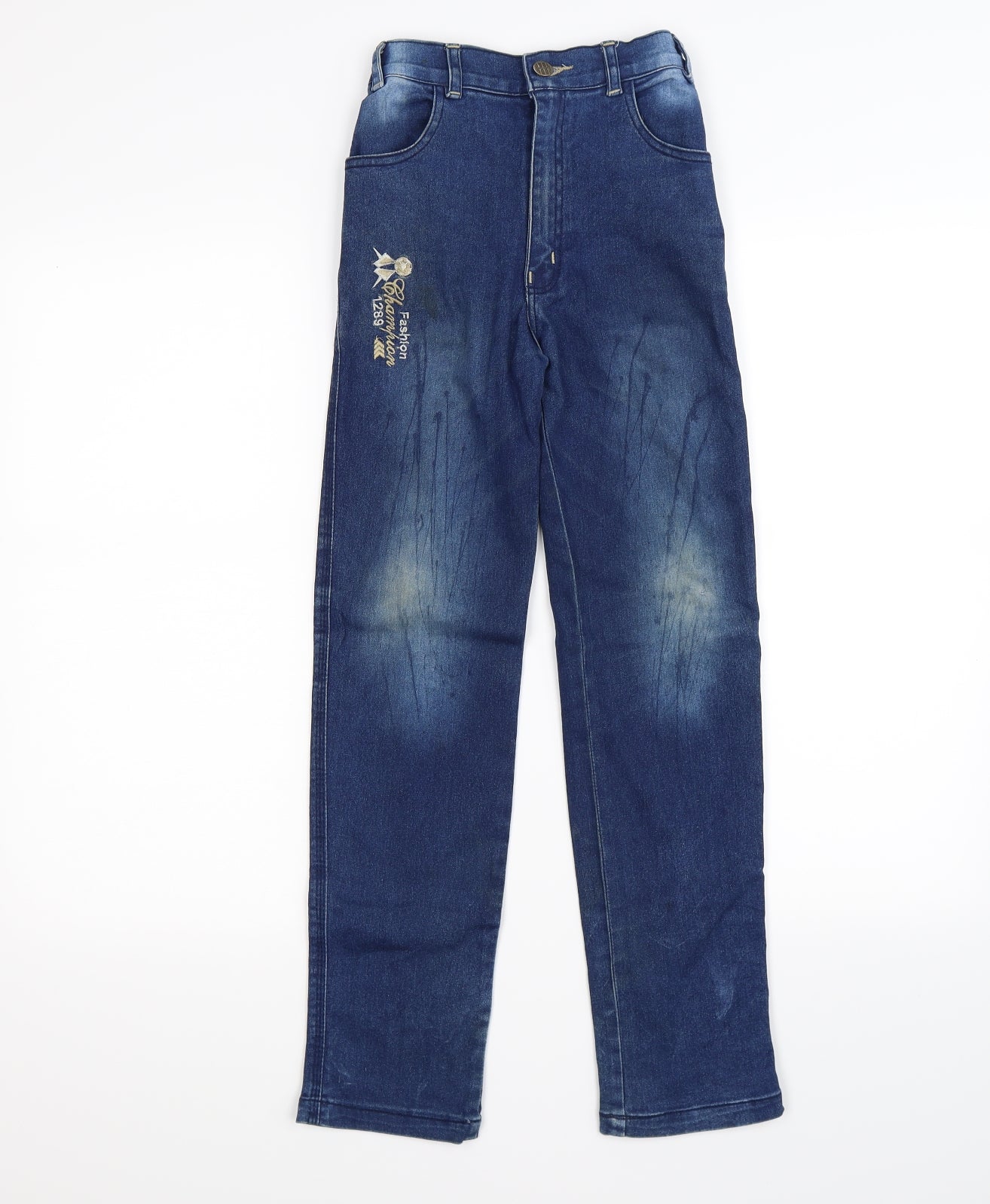 Fashion Girls Blue  Denim Skinny Jeans Size 9 Years - ditsstressed