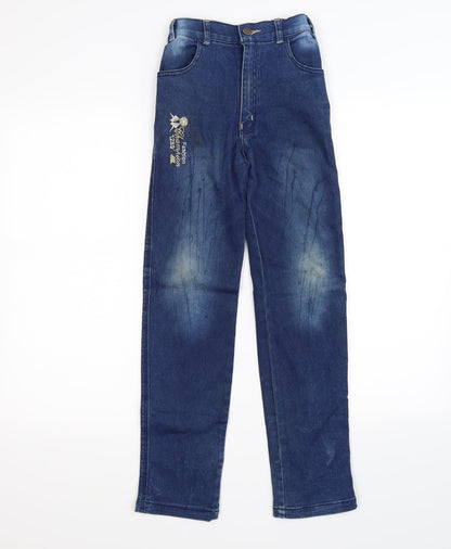 Fashion Girls Blue  Denim Skinny Jeans Size 9 Years - ditsstressed