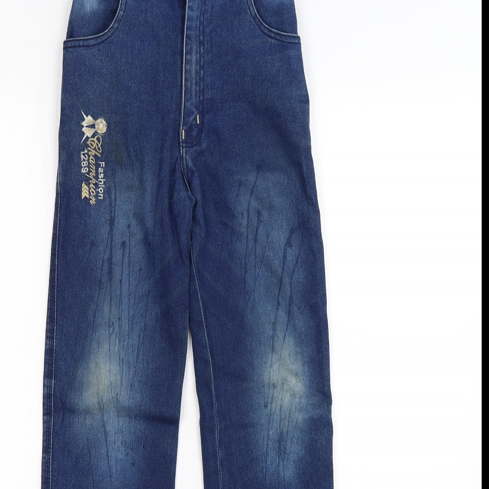 Fashion Girls Blue  Denim Skinny Jeans Size 9 Years - ditsstressed