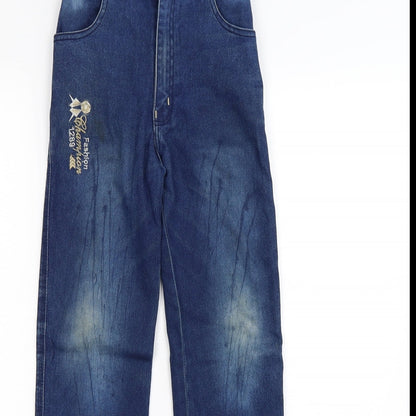 Fashion Girls Blue  Denim Skinny Jeans Size 9 Years - ditsstressed
