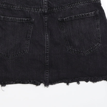 FOREVER 21 Womens Black  Denim Skater Skirt Size S