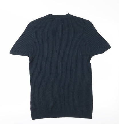 Topman Mens Blue  Knit Pullover Jumper Size M
