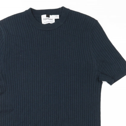 Topman Mens Blue  Knit Pullover Jumper Size M