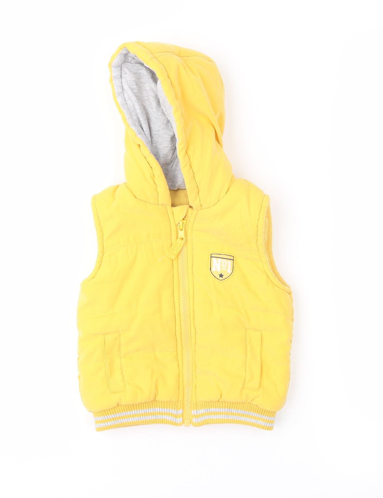 George Girls Yellow   Gilet Waistcoat Size 6-9 Months