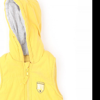 George Girls Yellow   Gilet Waistcoat Size 6-9 Months