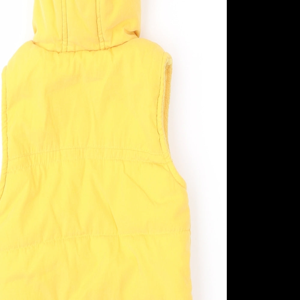 George Girls Yellow   Gilet Waistcoat Size 6-9 Months