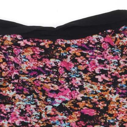 Per Una Womens Pink Floral Mesh Basic Blouse Size 14