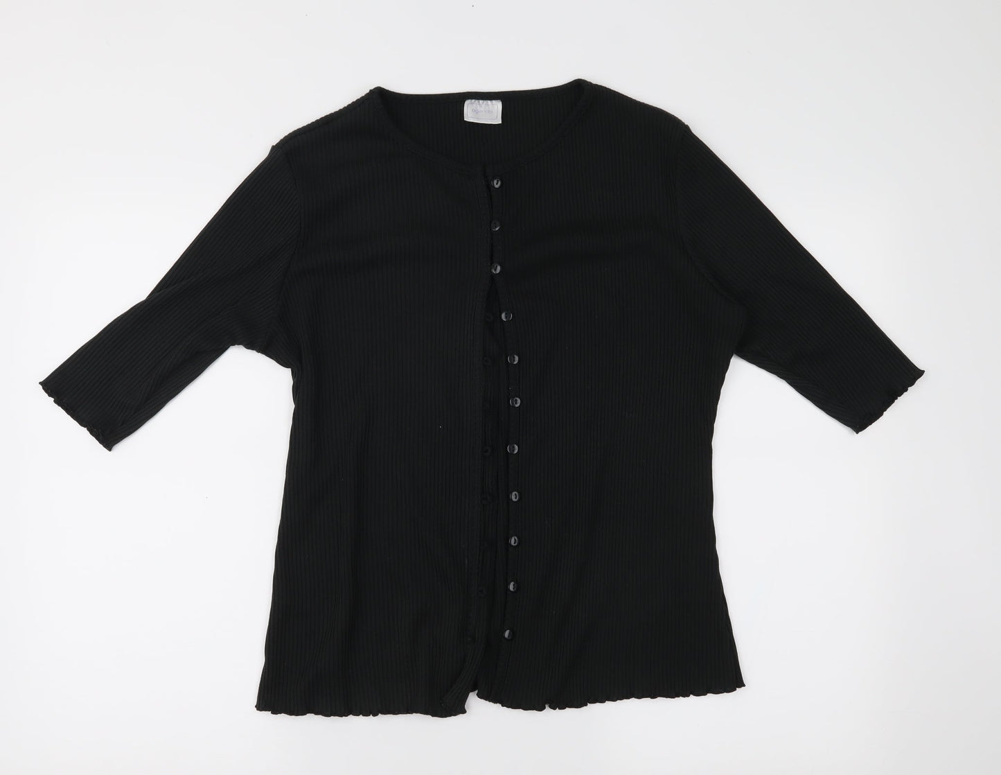 Agenda Womens Black  Knit Cardigan Jumper Size 12