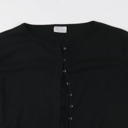 Agenda Womens Black  Knit Cardigan Jumper Size 12