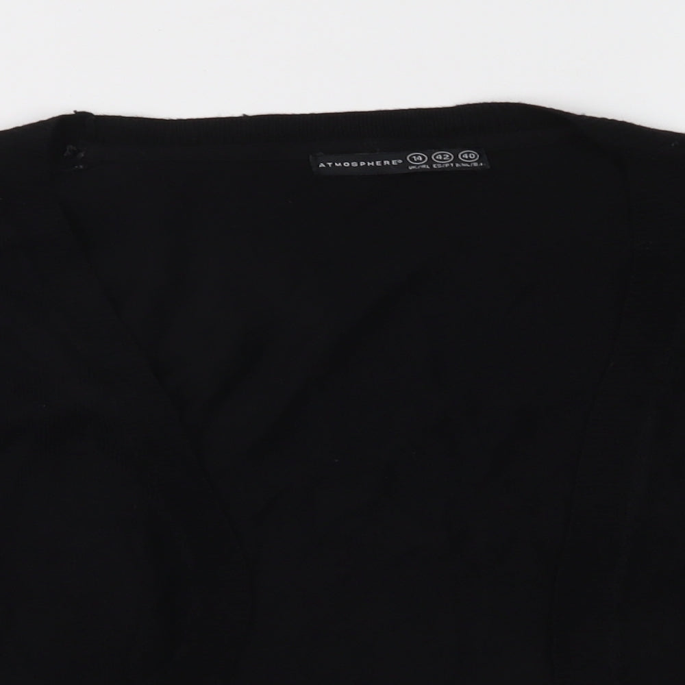 Atmosphere Womens Black  Knit Cardigan Jumper Size 14