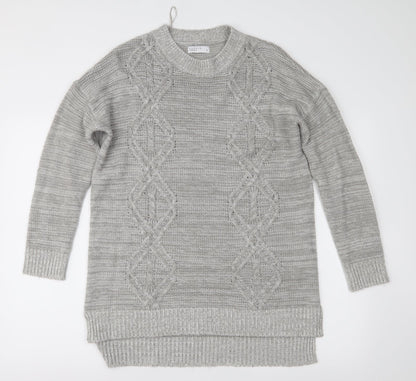 Papaya Womens Grey  Knit Pullover Jumper Size M