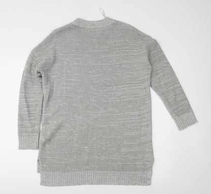 Papaya Womens Grey  Knit Pullover Jumper Size M
