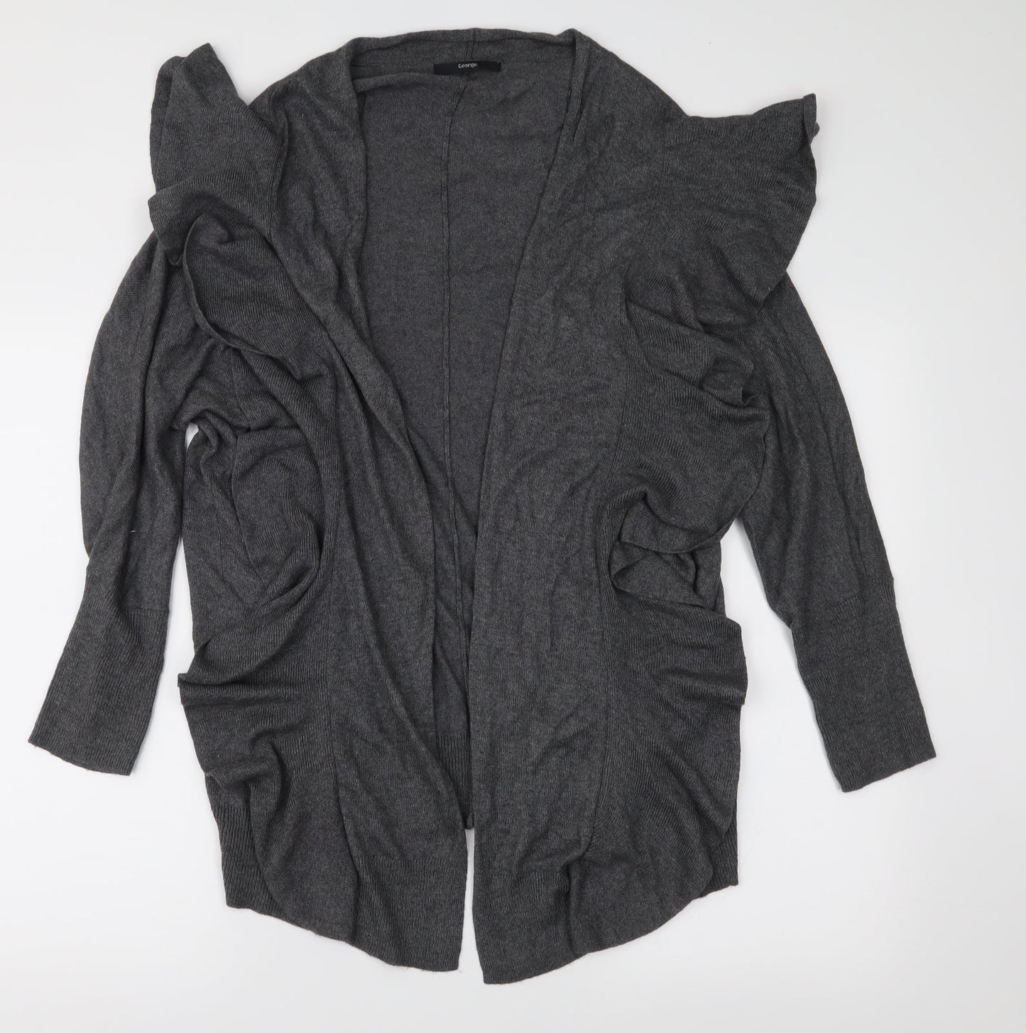 George Womens Grey  Knit Cardigan Jumper Size 14