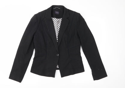 Marks and Spencer Womens Black Polka Dot  Jacket Suit Jacket Size 10
