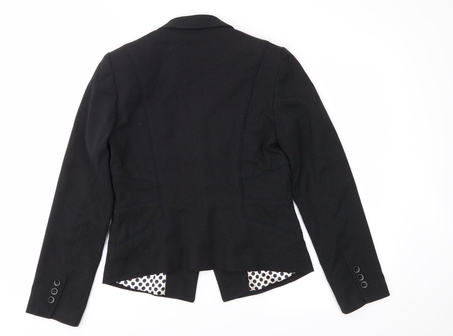 Marks and Spencer Womens Black Polka Dot  Jacket Suit Jacket Size 10