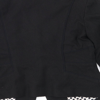 Marks and Spencer Womens Black Polka Dot  Jacket Suit Jacket Size 10