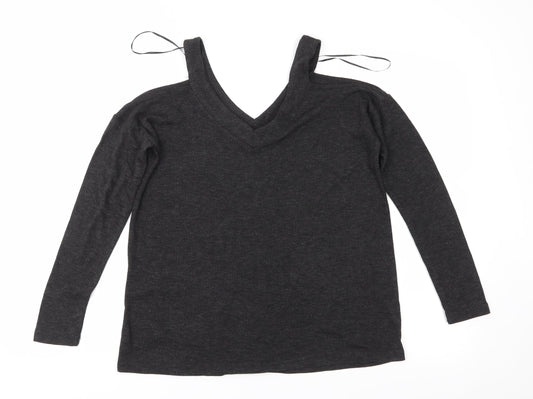 Womens UK Size 6 Atmosphere Grey Basic Blouse
