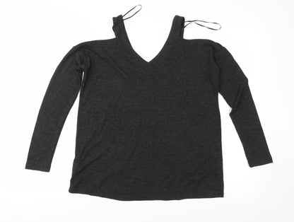 Womens UK Size 6 Atmosphere Grey Basic Blouse