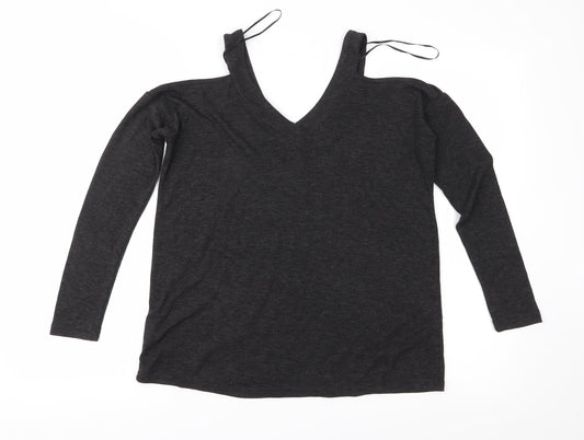 Womens UK Size 6 Atmosphere Grey Basic Blouse