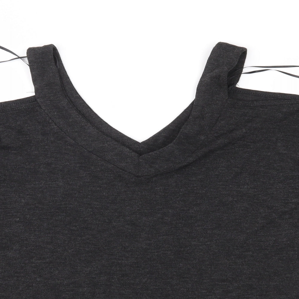 Womens UK Size 6 Atmosphere Grey Basic Blouse