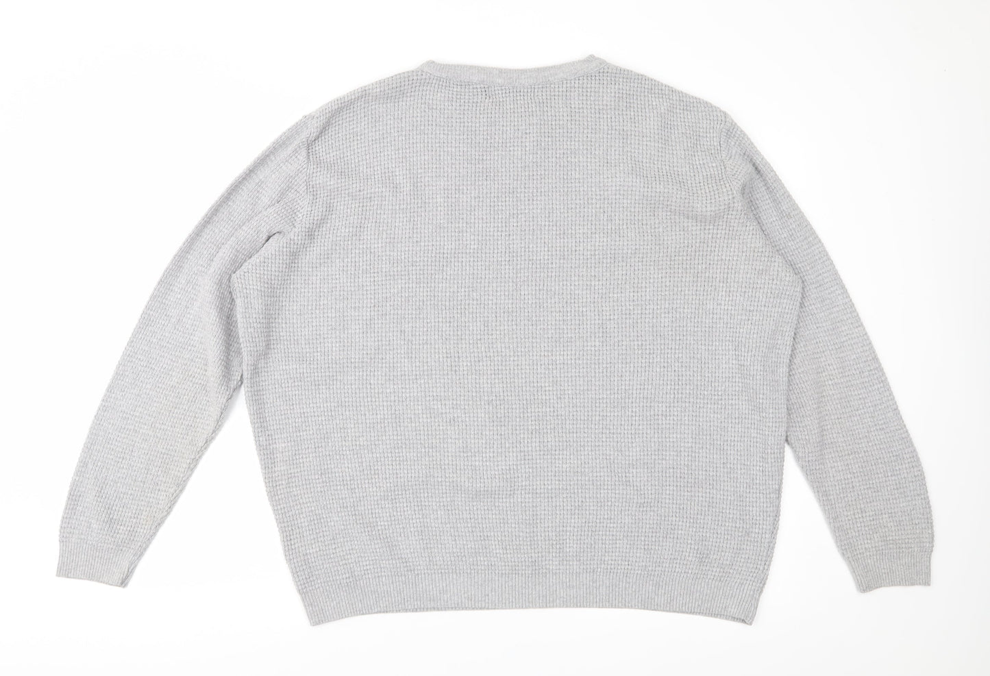 Primark Mens Grey  Knit Pullover Jumper Size XL