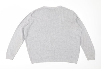 Primark Mens Grey  Knit Pullover Jumper Size XL