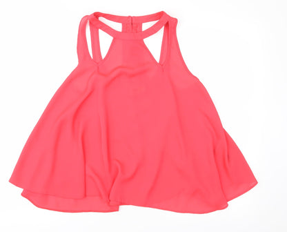 Womens UK Size 10 ASOS Pink Basic Blouse