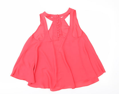 Womens UK Size 10 ASOS Pink Basic Blouse