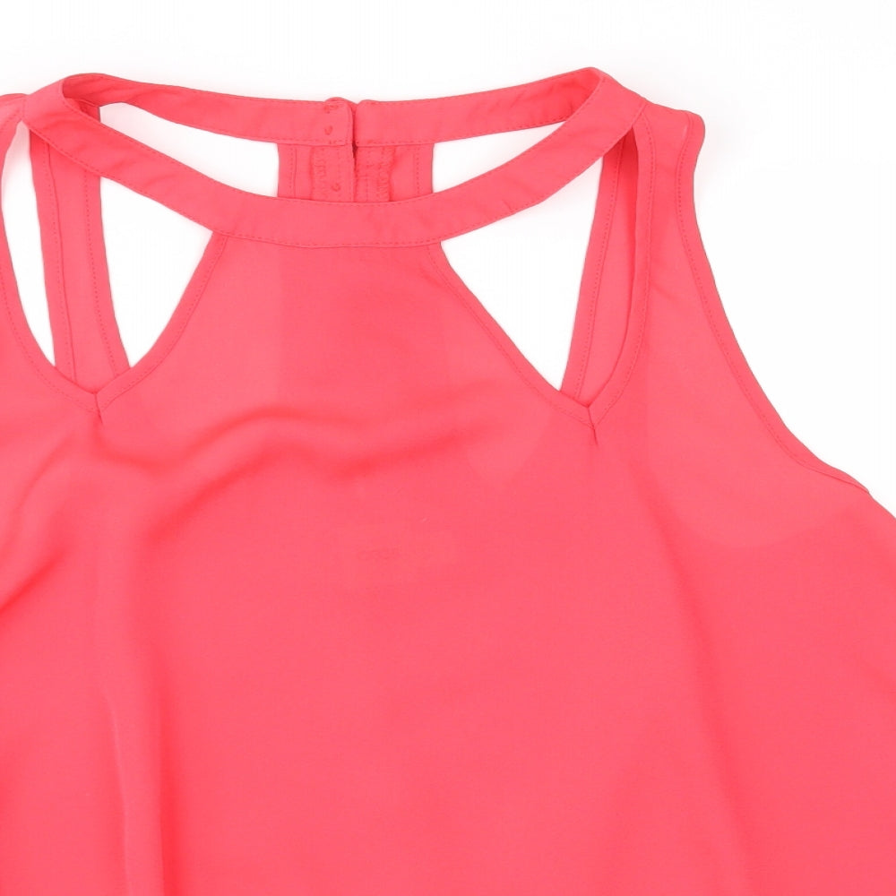 Womens UK Size 10 ASOS Pink Basic Blouse