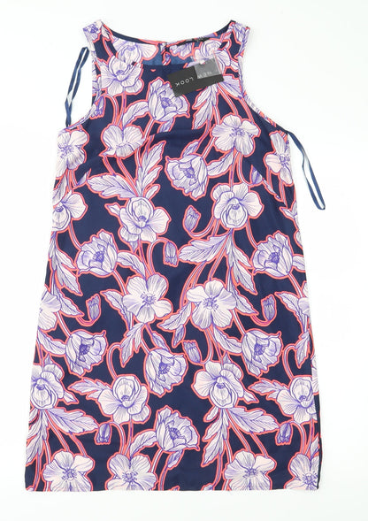 New Look Womens Blue Floral  Shift  Size 10