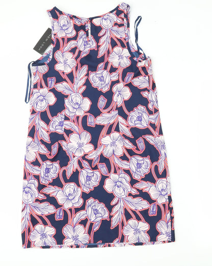 New Look Womens Blue Floral  Shift  Size 10