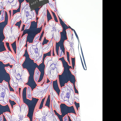 New Look Womens Blue Floral  Shift  Size 10